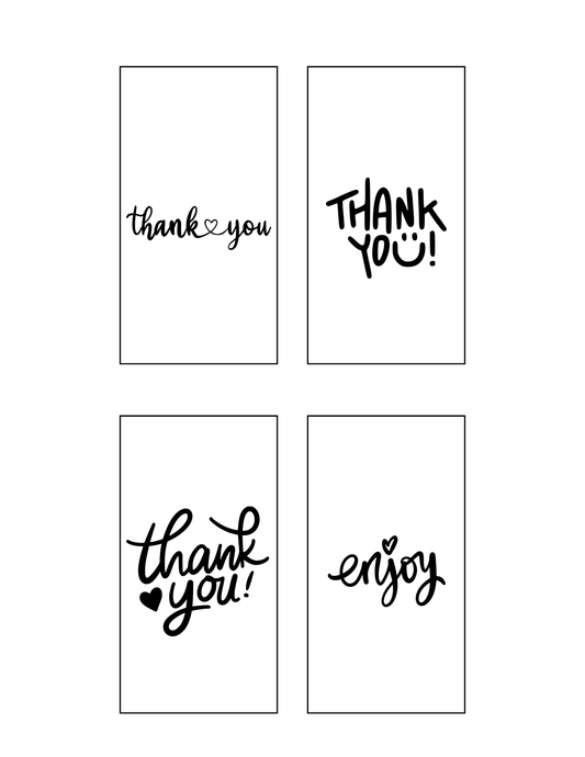 Printable Gift Tags – Set of 4 (Minimalist Design)